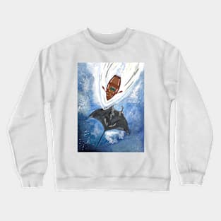 Cosmic Manta Ray Crewneck Sweatshirt